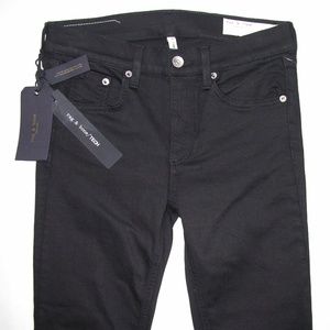 Rag & Bone Black Ankle Skinny Jeans w/ Raw Hem 27
